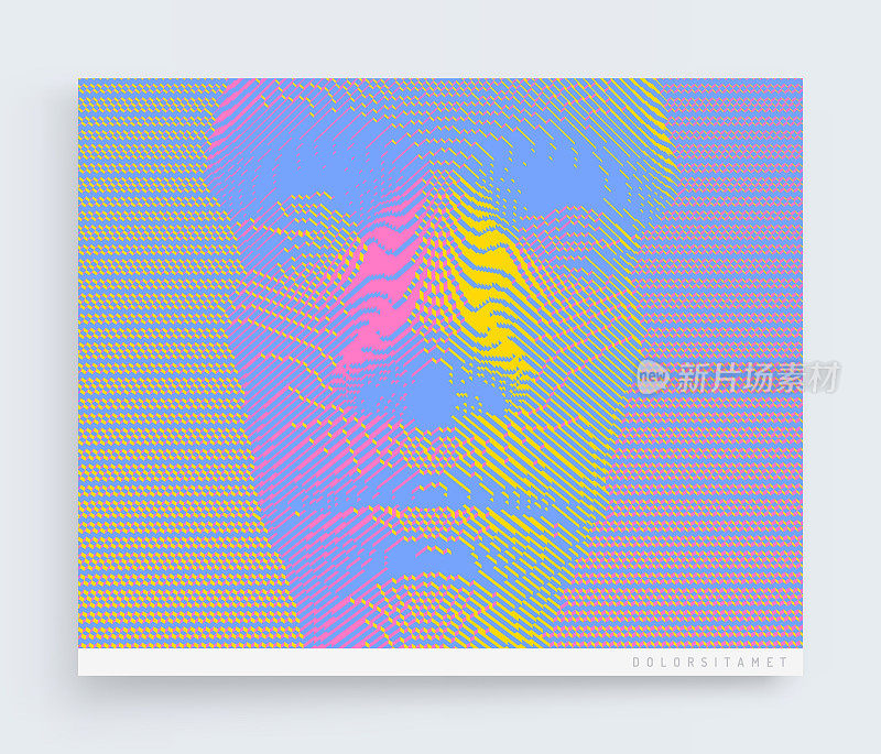 一个男人的脸由小立方体创建的插图。匿名社会掩蔽。技术和机器人概念。体素的艺术。3 d矢量插图。